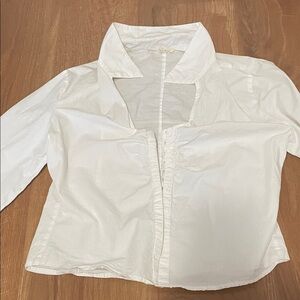 La Hearts Ivory Cutout Blouse